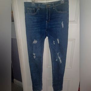 Ashley  🎀 Mason Jeggings Distressed Jeans Size 13 Stretch Waist Mid Rise